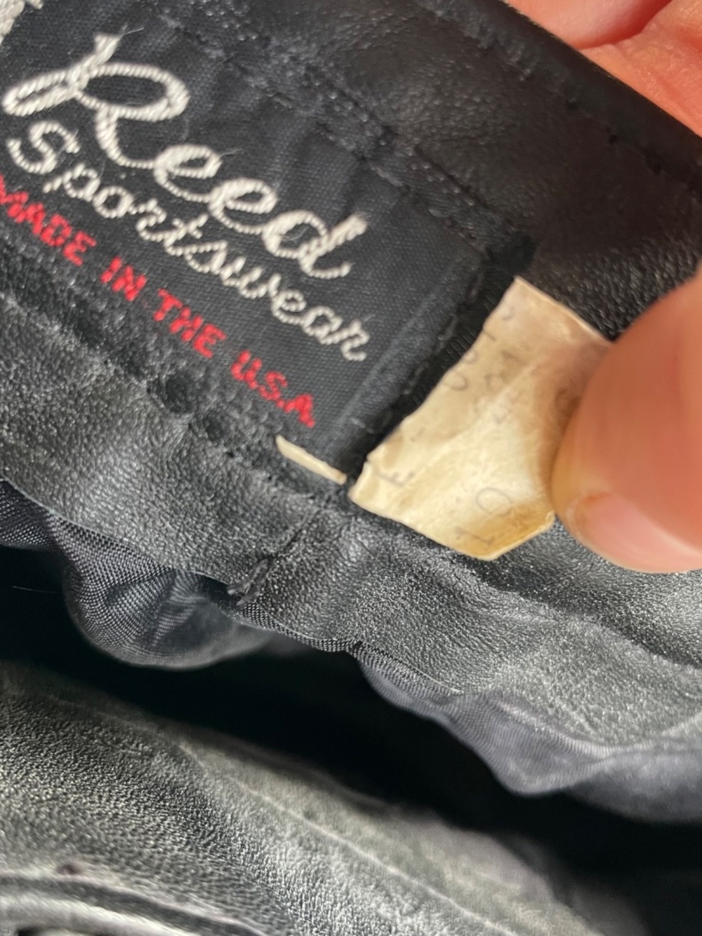 Vintage Reed Sportswear Genuine Black Leather High Waist straight Moto Pants XS - Picture 10 of 13